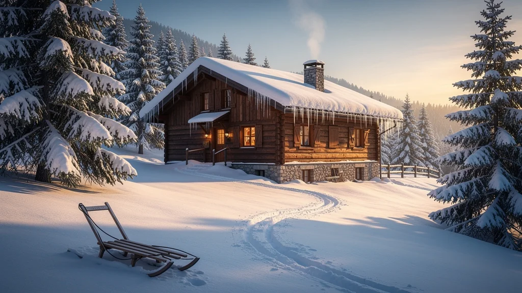 Chalet authentique à Gérardmer en hiver, ambiance chaleureuse et paysage enneigé naturel
