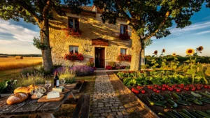 Arrivée impromptue dans une ferme-auberge authentique un dimanche d'août ensoleillé